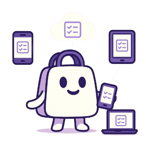 Illustration of cloud sync across multiple devices.